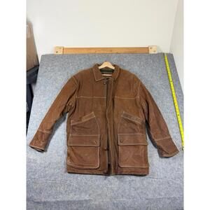 Vintage Colebrook & Co Brown Distressed Suede Jacket Men's Large